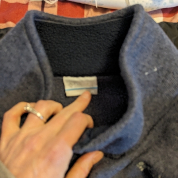 Columbia Navy Zip Up Sweater Fleece - Picture 4 of 5